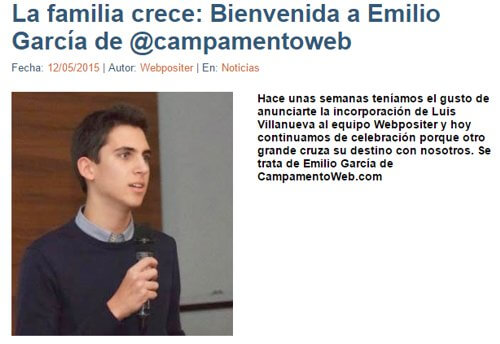 Emilio García en Webpositer