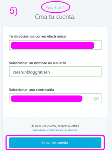 Crear una cuenta de usuario en WordPress.com gratis