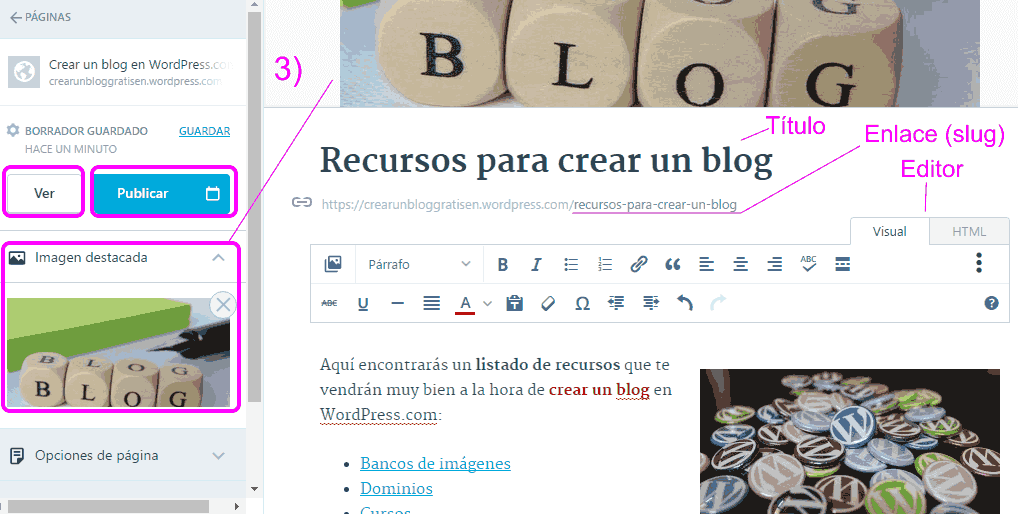 Editor de página de WordPress.com