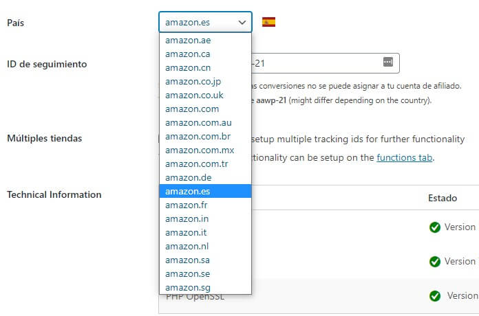 Amazon Afiliados en varios países